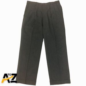 Haggar Black Label Mens Dress Pants Size 36x30 Gray Pockets Button Zip Up